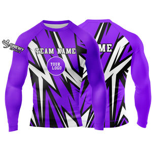 Camisetas de Compresión con Logotipo Personalizado, Sublimadas, Transpirables, Ecológicas, Antibacterianas, de Spandex/Poliéster - Product Image 3