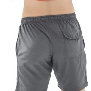 Shorts de marathon gris pour hommes, légers, pour la course à pied, l'entraînement athlétique, les exercices sportifs, avec cordon de serrage à la taille, vêtements de sport décontractés - Product Image 4
