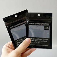 Sachet Ziplock personnalisé avec logo imprimé pour appâts de pêche, avec fenêtre transparente et trou de suspension, pour leurres et accessoires de pêche