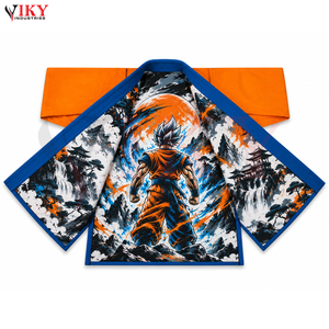Kimono de BJJ unisexe en polyester et coton, disponible en plusieurs tailles, de qualité compétition, couleur orange et bleue, pour les arts martiaux - Product Image 5