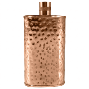 Petaca de Cobre Martillado Hecha a Mano con Tapa de Rosca, Petaca de Whisky de Bolsillo de Lujo, Regalo Metálico para Hombres, Venta al por Mayor OEM Personalizada a Granel - Product Image 1
