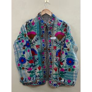 Wholesale Handmade Suzani Embroidery Kantha <b>Jacket</b> <b>Women</b> Short Suzani <b>Jacket</b> Free Size one-of-kind <b>Jackets</b> Gift <b>for</b> Her - Product Image 1