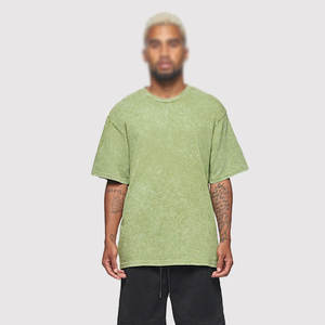 Camiseta Personalizada con Lavado Ácido para Hombre, 100% Algodón, Transpirable, Casual, de Alta Calidad - Product Image 1