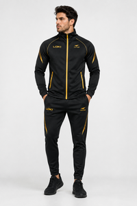 Custom Men's Full Zip Sports Tracksuit <b>Set</b> Quick Dry Training Jogging Gym Wear Athletic Jacket & Pants - Product Image 2