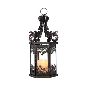 Lanterne suspendue en métal élégante de fabricant OEM avec chaîne pour balcon, patio, mariage et décoration d'événements - Product Image 1