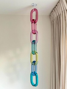 Large Size Colorful Transparent Resin Chain Links Model Wall Hanging Decor for Room Divider <b>Curtain</b> Accessories - Product Image 4