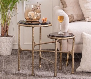 <b>White</b> <b>Marble</b> And Metal End And <b>Side</b> <b>Table</b> For Home Livingroom Villas Decoration Use Corner And <b>Side</b> <b>Table</b> - Product Image 4