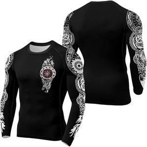 Custom Printed Long Sleeve Rash Guard <b>Compression</b> <b>Shirt</b> <b>for</b> <b>Men</b> with Full Sleeve Quick Dry Spandex Polyester - Product Image 4