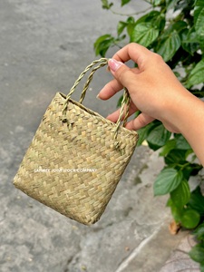 Bolsa Kete Tejida para Regalos, Mini Bolsa Kete Maorí de Seagrass, Tamaños Pequeños, Bolsa de Lino Duradera Hecha a Mano, Tamaño Pequeño, de Fábrica en Vietnam - Product Image 6