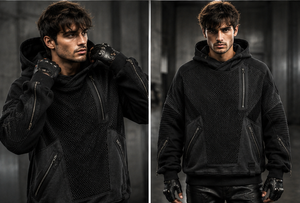 Bikers 3D MIX MEDIA Custom Luxury Premium Style Mesh Fleece Unisex Motorcycle Hoodie CE Approved Removable <b>Protectors</b> Quick Dry - Product Image 2