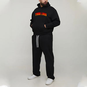 Ensemble de survêtement décontracté pour hommes en coton 100 % coupe ample avec service de personnalisation de marque – Vente en gros - Product Image 1