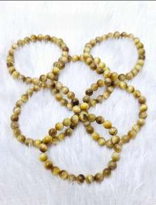 Elegante Pulsera de Cristal Ojo de Gato, Pulsera Original Certificada de Piedra Preciosa Ojo de Gato Amarillo, Piedra Lehsuniya Elaborada por Expertos Artesanos - Product Image 4