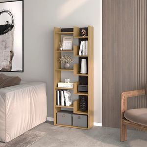 ตู้หนังสือและชั้นวางหนังสือเมลามีนสีขาวแบบเปิด - Product Image 1