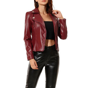 Chaqueta de Motociclista Acolchada de Piel de Oveja Genuina para Mujer, Hecha a Medida, Transpirable, Resistente al Viento y al Agua, con Color Personalizado - Product Image 2