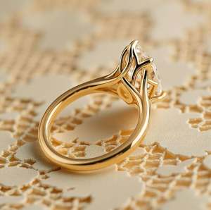 Anillo de compromiso de plata 925 con moissanita de 2 CT de corte marquesa, engaste de puntas, diseño floral de tulipán, anillo solitario único y delicado para promesa - Product Image 2