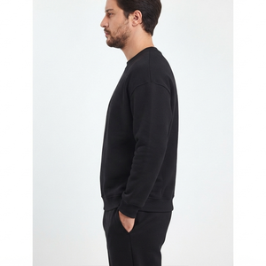 Sweat-shirt à col rond en molleton de coton lourd 450 GSM avec logo brodé personnalisé OEM, impression sur sweat-shirt pour homme - Product Image 2