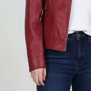 Vestes en cuir courtes pour femmes, vêtements d'extérieur tendance, vestes en cuir courtes de qualité supérieure pour femmes en vente à bas prix - Product Image 5