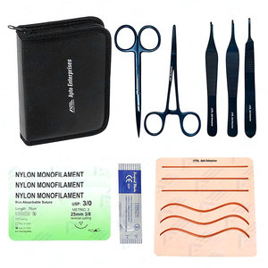 Includes Realistic Skin Suture <b>Pad</b> Surgical Tools and Sutures Medic Instrument High-Quality Complete Suture Practice Kit - Product Image 1