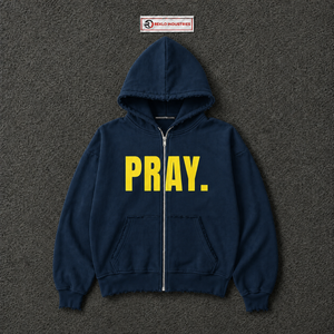 เสื้อฮู้ดโอเวอร์ไซส์ลายกราฟิก Navy พร้อมตัวอักษรสีเหลือง พิมพ์ลายสตรีทแวร์ เสื้อสเวตเชิ้ตแบบสวม Unisex สไตล์ลำลองสำหรับผู้ชาย ลดราคา - Product Image 5