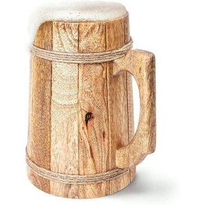 Handmade Rustic Solid Wood Tankard Beer Mug High Quality Eco-Friendly Birthday Party Camping Tabletop <b>Home</b> Use - Product Image 1