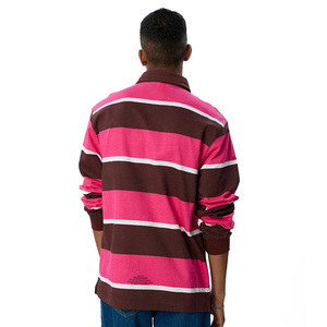 Camiseta Polo de Manga Larga a Rayas Personalizada de Fábrica, Camisetas Casuales con Gráficos para Hombre, Camisetas Polo Vintage - Product Image 4