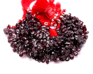 Natural Rhodolite <b>Garnet</b> Faceted Pear Shape Gemstone Beads Strand Loose <b>Garnet</b> Briolette For Jewelry Making Wholesale Price Bulk - Product Image 3