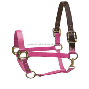 Licou de cheval en Nylon fait à la main de qualité supérieure, licou de rupture réglable avec matériel plaqué en laiton à bords souples de haute qualité - Product Image 2