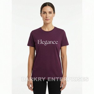 Fabricante de Camisetas Personalizadas para Mujer, Camiseta con Gráfico de Nubes Azul Claro, Proveedor OEM, MOQ Bajo, Camiseta de Algodón a la Moda para Mujer - Product Image 3