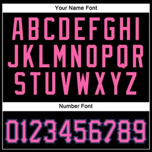 Camiseta de Fútbol Americano Retro Personalizada en Negro, Rosa y Azul Polvo, Estilo Vintage, Uniforme de Equipo Americano - Product Image 6