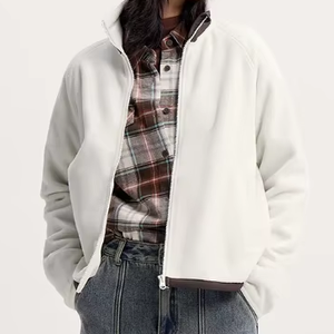 Veste en cuir PU respirante et élégante pour femme, personnalisable, vente en gros, style streetwear, tendance - Product Image 1