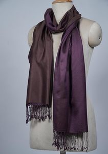 Luxury Women Cashmere Silk Reversible Stole Soft Breathable Elegant <b>Shawl</b> <b>Wrap</b> with Dual Tone Design for Casual Wear - Product Image 4