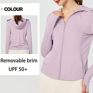 Top 5 Chaqueta con Capucha y Protección Solar UPF 50+ para Mujer, Cortavientos, Ligera, de Manga Larga, con Máscara, Venta al Por Mayor de Fábrica - Product Image 5