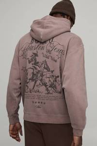 <b>Custom</b> Screen Print Design Cotton Fleece Sun Fade Men's Graphic Hoodies Streetwear Pullover Sweatshirt Manufacturer Supplier OEM - Product Image 3