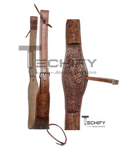 Sangle de selle western en cuir artisanal de qualité supérieure, réglable, accessoire pour selle de cheval, idéale pour le ranch et la randonnée équestre - Product Image 3