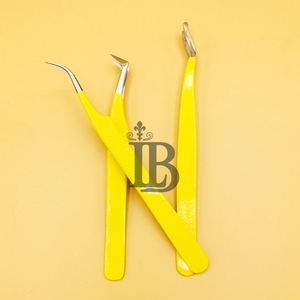 Premium Design Eyelash Tweezers Mink Private Label Logo Eyelash Extension Volume Tweezers Stainless Steel Russian Volume - Product Image 5