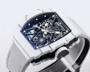 Top Designer Style Luxurious NTPT White Carbon Fiber <b>Skeletonized</b> Sporty Casual Business <b>Automatic</b> Mechanical <b>Watch</b> for Men - Product Image 3