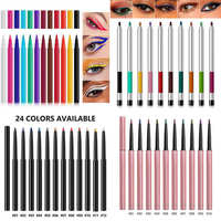 Crayon gel pour les yeux et les lèvres, 24 couleurs, minéral, waterproof, vegan, longue tenue, séchage rapide, hautement pigmenté, multi-usages, anti-bavures