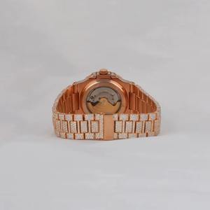 Reloj de Diamantes de la Mejor Calidad de Exportación India para Hombre, Reloj de Diamantes Mossanite Vvs1 Color DEF de Fabricante Indio - Product Image 3