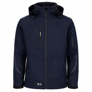 Veste coupe-vent sportive d'hiver pour homme, imperméable, respirante, à capuche, épaisse, avec logo personnalisé, idéale pour la course à pied et les activités sportives. - Product Image 6