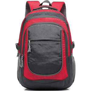 Purple Nylon <b>Backpack</b> 18in Lightweight Soft Shell Daily Use Travel Bag with Zipper Closure and Adjustable Straps Unisex - Product Image 3