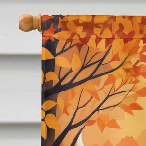 Blanco Pit Bull Terrier otoño casa bandera gran porche manga poste decorativo patio Banner ilustraciones Multicolor pared colgante poliéster - Product Image 3