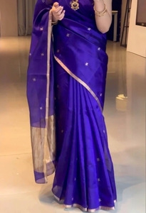 Sari de Seda y Algodón de Assam con Diseño Propio Tejido KV - Product Image 4