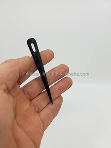 เข็มถักลายเขาควายขัดเงาเครื่องมือทำมือแบบพกพาสำหรับการทอผ้าและคอลเล็กชันของขวัญ - Product Image 6