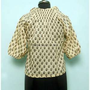 เดรสลำลองสไตล์วินเทจลายดอกไม้สำหรับผู้หญิง ผ้าฝ้าย 100% ระบายอากาศได้ดี เป็นมิตรกับสิ่งแวดล้อม คอกลม ทรงบาน เอวธรรมชาติ ไซส์พลัส ทำด้วยมือ - Product Image 6