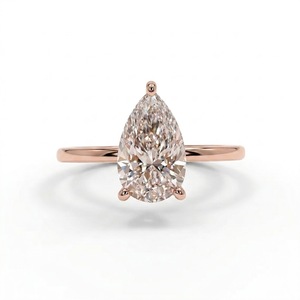 พร้อมจัดส่ง แหวนทองคำแท้ 14K รับรองโดย IGI รุ่น VBSR-68 เพชร 3 กะรัต สี E ความสะอาด VS1 รูปทรงลูกแพร์ เพชรเพาะเลี้ยงในห้องปฏิบัติการ แหวนหมั้น - Product Image 1