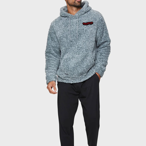 Sudadera con capucha de doble cremallera para hombre, personalizada OEM, al por mayor, bordada y con cuentas, 100% algodón, tejido de felpa, con capucha de punto y cremallera completa - Product Image 6