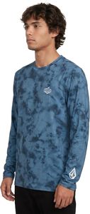 Men's Long Sleeve Tie Dye Breathable Rash Guard Blue Anti-Uv UPF50+ <b>Swim</b> <b>Shirt</b> Full Sleeve Polyester Adult - Product Image 3
