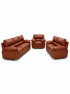 Sofá Esmeralda de Lujo 321 CHICAGO, Conjunto de Sofás de 321 Plazas, Muebles Modernos para Sala de Estar, Apartamento, Hotel, Uso Personalizado, Cuero PU Premium - Product Image 1