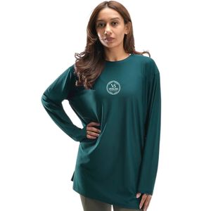 Camiseta Deportiva de Manga Larga para Mujer, Color Verde Zinc, Transpirable, de Secado Rápido, Ligera, para Gimnasio, Fitness, Running y Entrenamiento - Product Image 1
