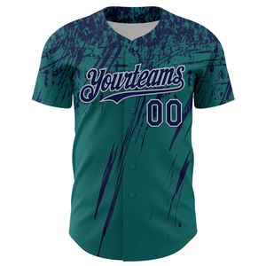 Maillot de baseball personnalisé pour équipe, entièrement boutonné, 100 % coton biologique, sérigraphie, antibactérien, col en V, manches courtes, devant - Product Image 2